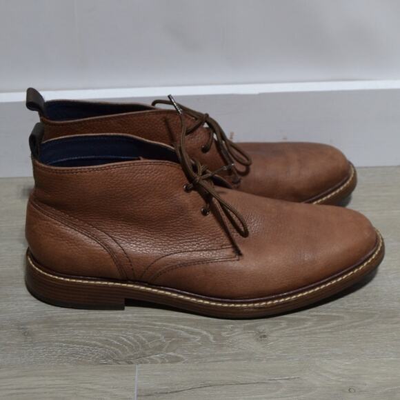 Cole Haan Men's Adam's Grand Chukka Brown Leather Boots Size 9.5 - Picture 1 of 9